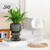 Water Absorbing Cotton Rope Planter Self Watering Flowerpot with Transparent Bottle and Level Indicator for Lazy Gardener Pot Indoor Plants