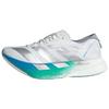 Adizero Adios Pro 4 Comfortable Fabric Low Top Marathon Long Distance Running Shoes Unisex White Silver JR6354