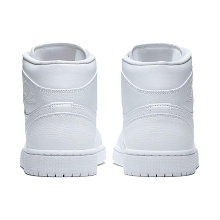 Air Jordan 1 Mid 'Triple White 2020' Men's 554724-130