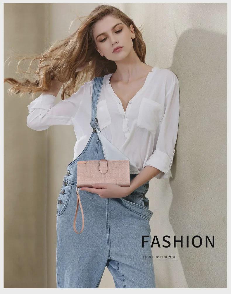 Women's 2024 Luxury Two-Layer Cowhide Long Clutch Wallet