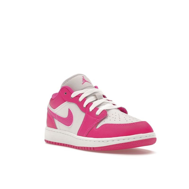 Air Jordan 1 Low GS Fire Pink Kids Sneakers White Iris-Whisper FV8486-600