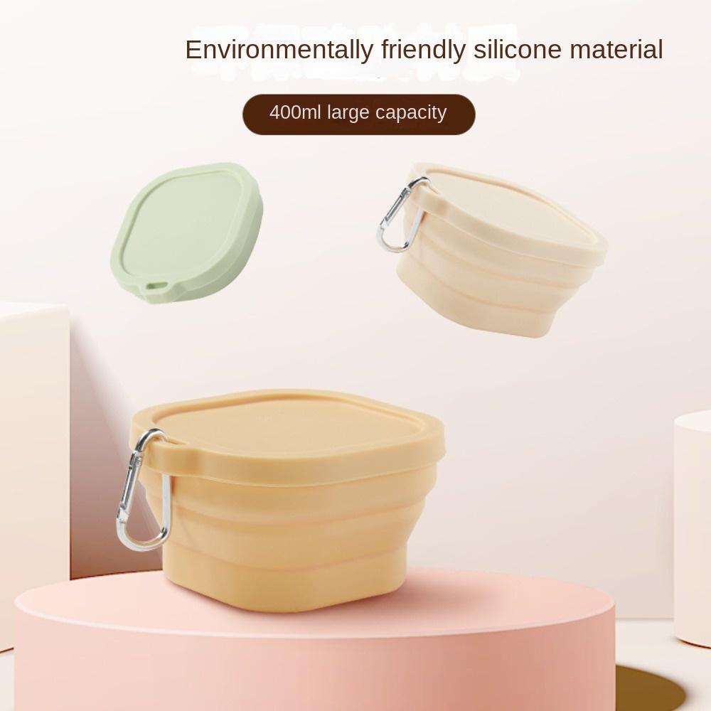 Silicone Camping Bowls Portable Food Storage Container Large Capacity Foldable Lunch Box  Travel