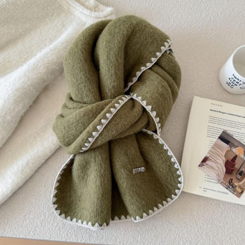 Soft Knit Scarf Women Men Winter Solid Color Warm Lightweight Unisex