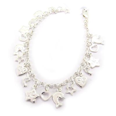 [K3858] - Silver Bracelet 'Breakfast'