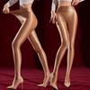 80D Öl Glänzend Nahtloser Schritt Bleistifthose Damen Sexy Bühnenauftritt Schlanke Strumpfhose Seidiges Gefühl Sport Yoga Leggings