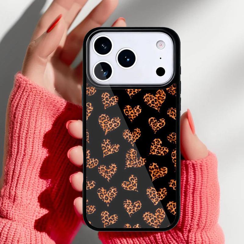 Fashion Leopard Phone Case for iPhone 17 16 15 14 13 Pro Max Back Cover for 12 11 Pro Coque