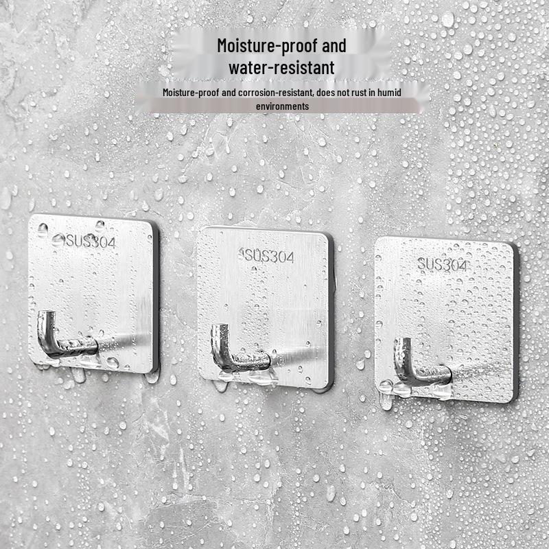 

Самоклеящийся крючок из нержавеющей стали, дизайн «хобот слона», без сверления, для крепления за дверью Extra Thick Stainless Steel [5 pcs] with Adhesive