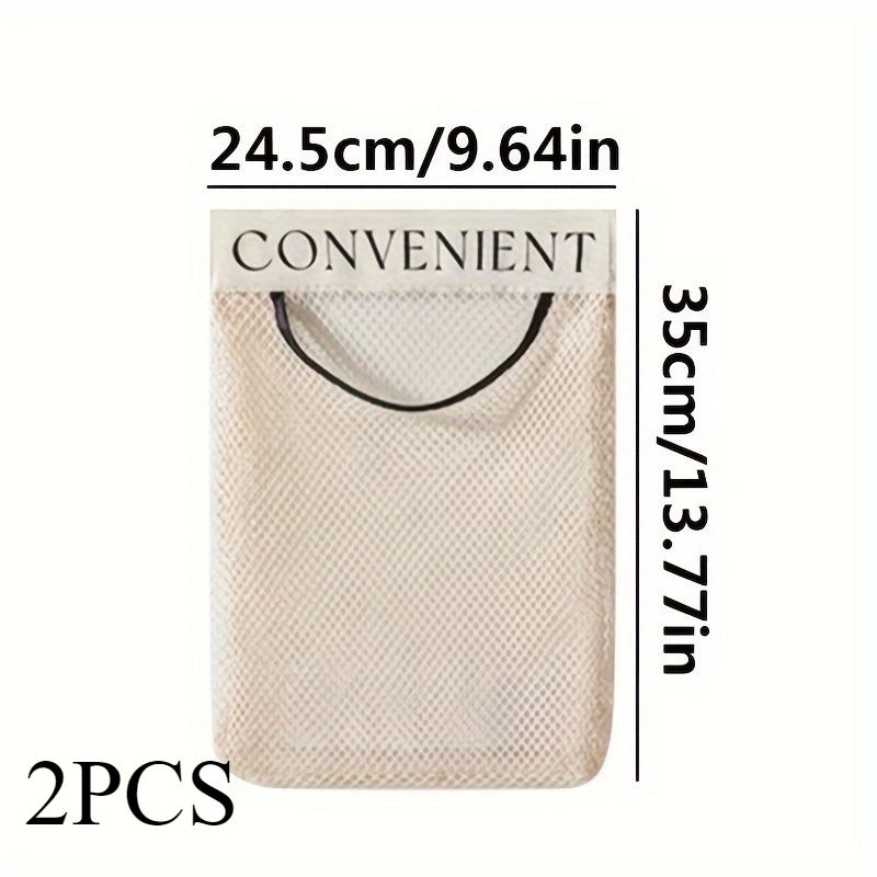 

Wall Mounted Large Capacity Storage Bag Kitchen Garbage Bag Clutter Organizer Velcro Storage Pocket Multi-Purpose High Elastic