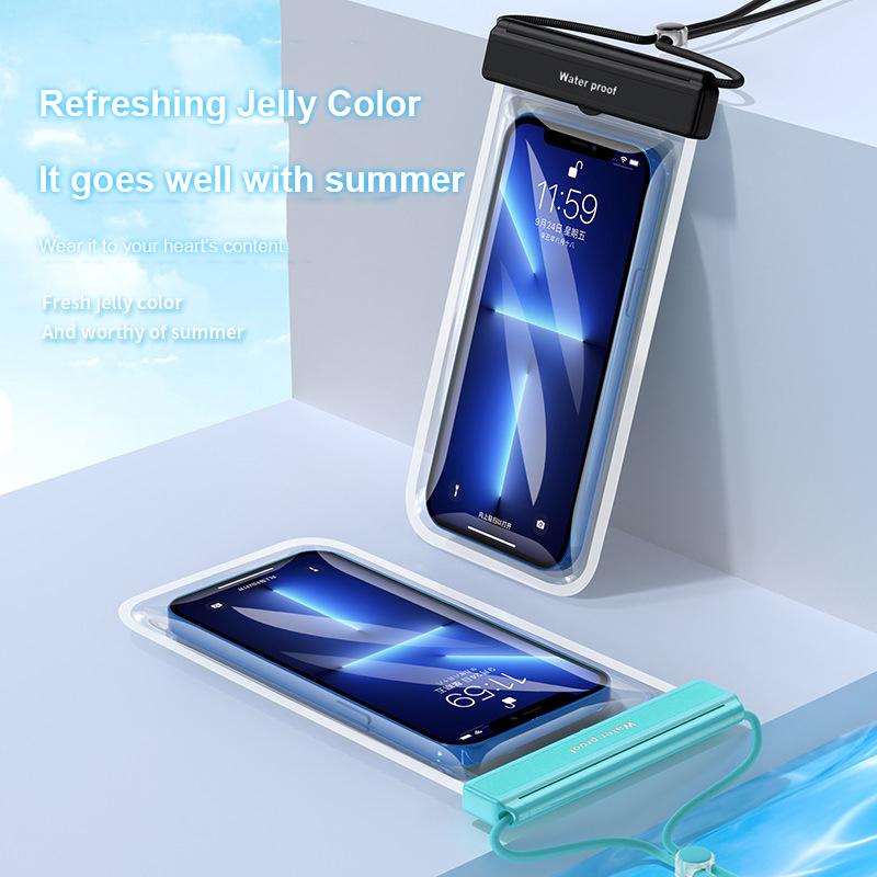 Clamshell Touch Screen Waterproof Phone Bag TPU Transparent Phone Diving Case Hanging Neck Phone Waterproof Protective Cover