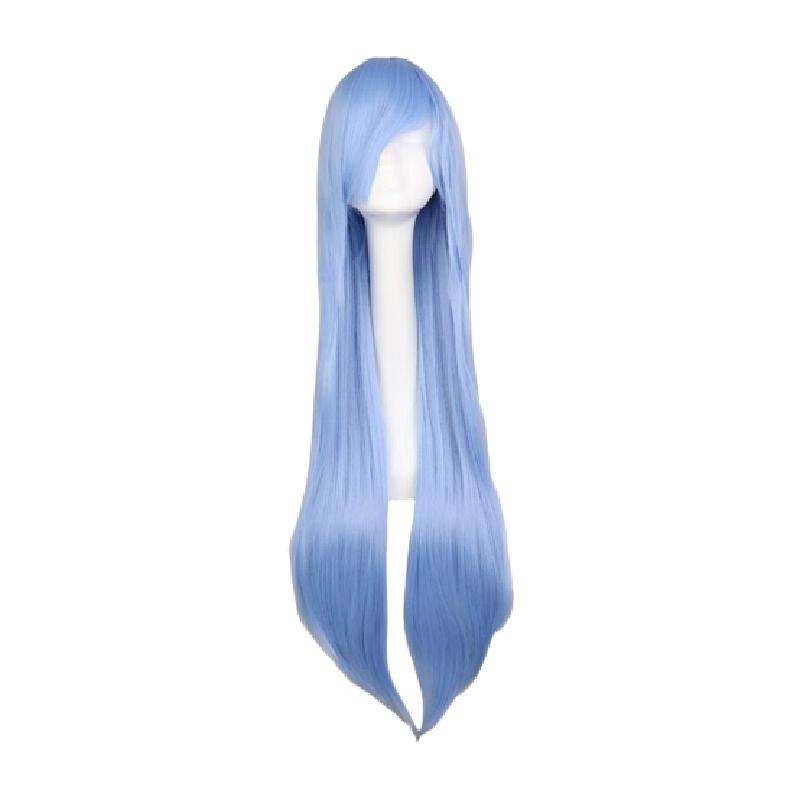 Esdeath Cosplay Wig 100cm Ice Blue Hair Natural Style European Brand