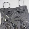 European and American Women's Sexy PU Suspender Dress - Slim Fit Hip Skirt