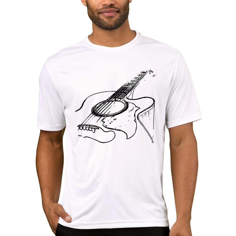 TEEHUB Vintage Guitar Perfect Musician Printed Men T-Shirt Short Sleeve Street Tshirts Funny T Shirts Cool Essential Tee