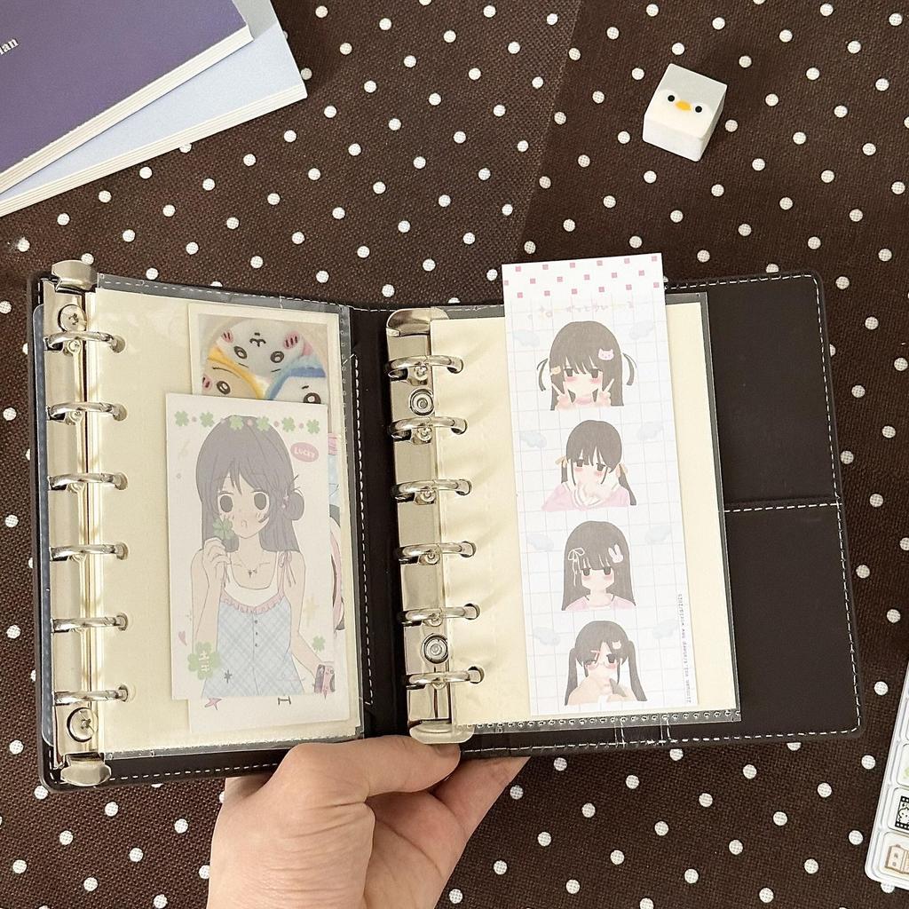 French Dark Chocolate Latte A7 Double Ring Planner - Elegant Detachable Thickened Loose-Leaf DIY Life Book