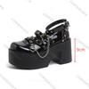 Fashion Comemore Fashion JK Uniform Heightening Pumps Mary Jane Shoes Female Spring Autumn Leather Thick Bottom Retro Punk Lolita Shoes