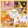 70ml Mini Glass Honey Jar Set,Round Glass Honey Jars,Glass Sealed Jars with Gold Lids,for Baby Shower,Wedding,and Birthday Gifts