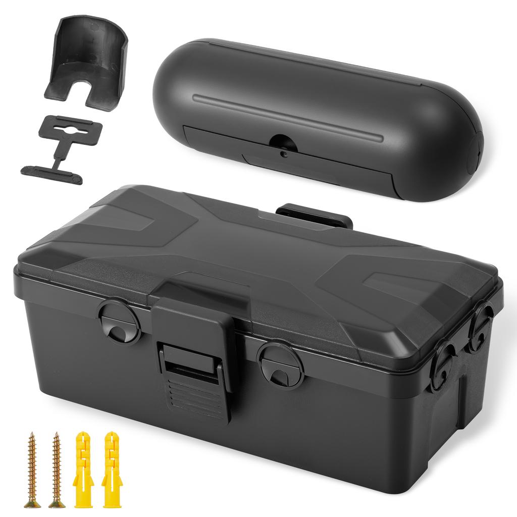 Large Outdoor Electrical Box IP54 Waterproof Extension Cord Cover Weatherproof Protect Outlet, Plug, Socket, Timer, Power Strip,