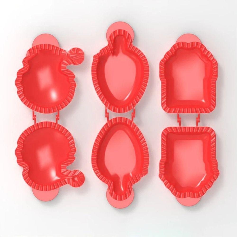 3pcs/Set Plastic Christmas Hand Pie Molds Gift Box Hazelnuts Dough Press Mold Tool  Baking Tool