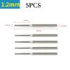 5 PCS 0.8-2.5mm Diamond Coated Drill Bits 2.35mm Shank For Glass Jade Amber Glass Diamond Punching Needle
