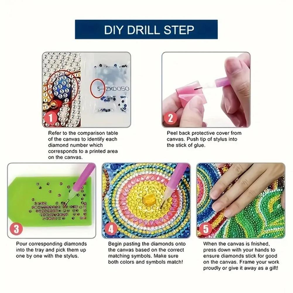 Acrylic Special Shaped Easter Day 5D DIY Diamond Painting Pen Holder DIY Rhinestone Point Drill Pen Case for Table Decoration