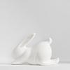 Ceramic Bunny Statue Cute Rabbit Model Nordic Style Animal Sculpture  Office