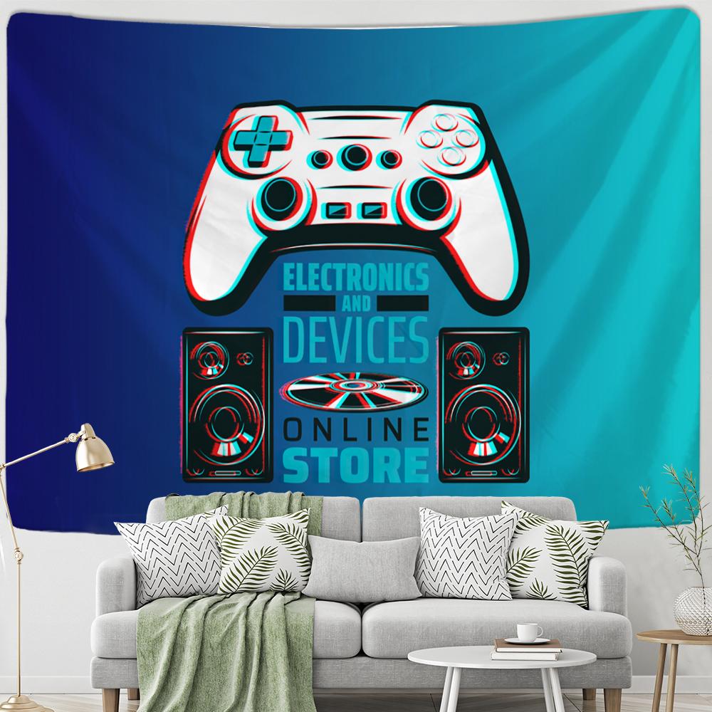 Game Console Pattern Tapestry Hippie Tapiz Art Background Cloth Bohemian Style Wall Hanging Room Decor