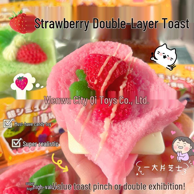 Xiaohongshu-Inspired Strawberry Toast Dessert Toy
