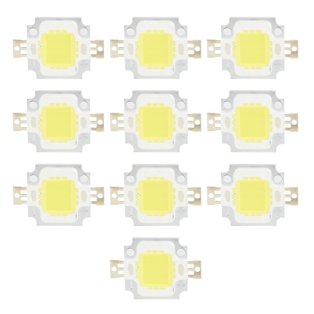10PCS 6500K COB Light Source 12V High Power LED Chip Easy LED Chip Bulb Lamp Flood Light