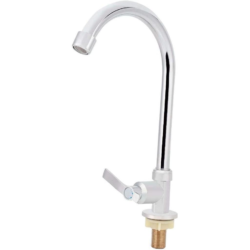 G1/2in Kitchen Faucet, Single Handle Kitchen Sink Faucet, Single Cold Vertical Faucet Tap for Home Use (Without Hose)