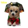 Cute Animals 3d Mens Graphic Tshirts Women Funny Chihuahua Dog Pattern T Shirt Kid Street Breathable O Neck Short Sleeve T-shirt