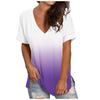 2021 Summer Tie-Dye V-Neck Short Sleeve Women's Trendy T-Shirt
