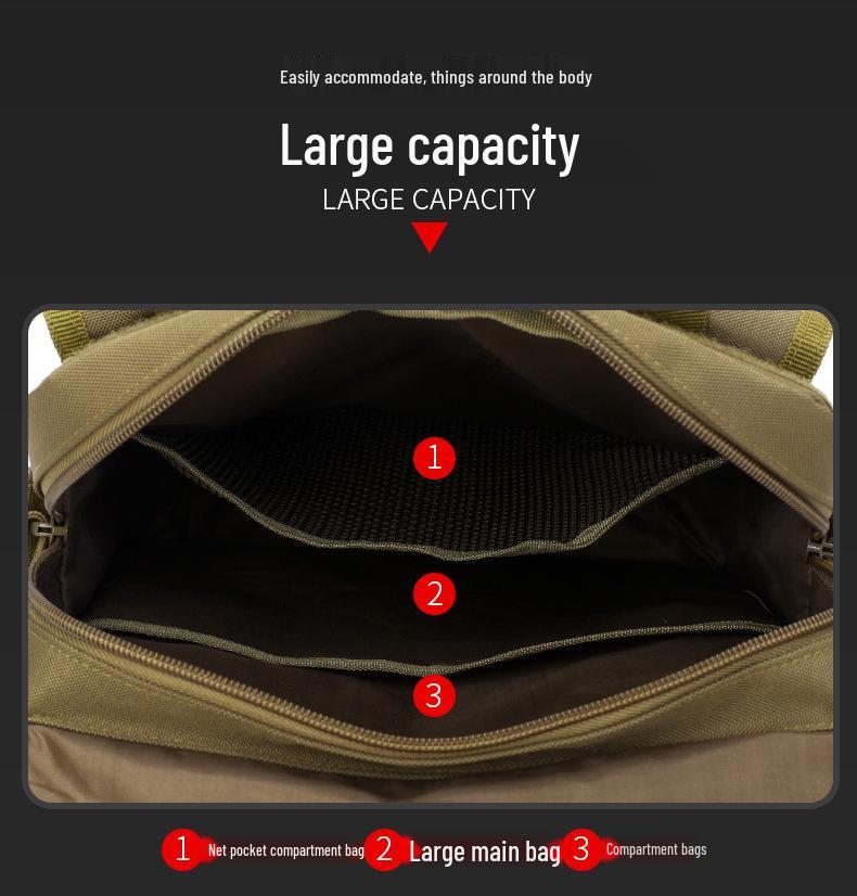 Taktyczny wodoodporny plecak na ramię z kamuflażem, wykonany z nylonu - Wielofunkcyjny, dużej pojemności, podróżny plecak na ramię