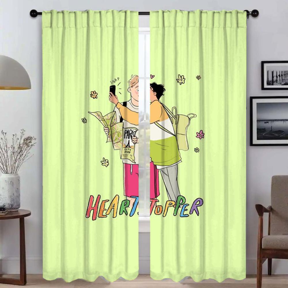Window Curtain for Room 2 Panel Heartstoppers Modern Living Room Curtains Tulle for Bedroom Partition Home Interior Curtains