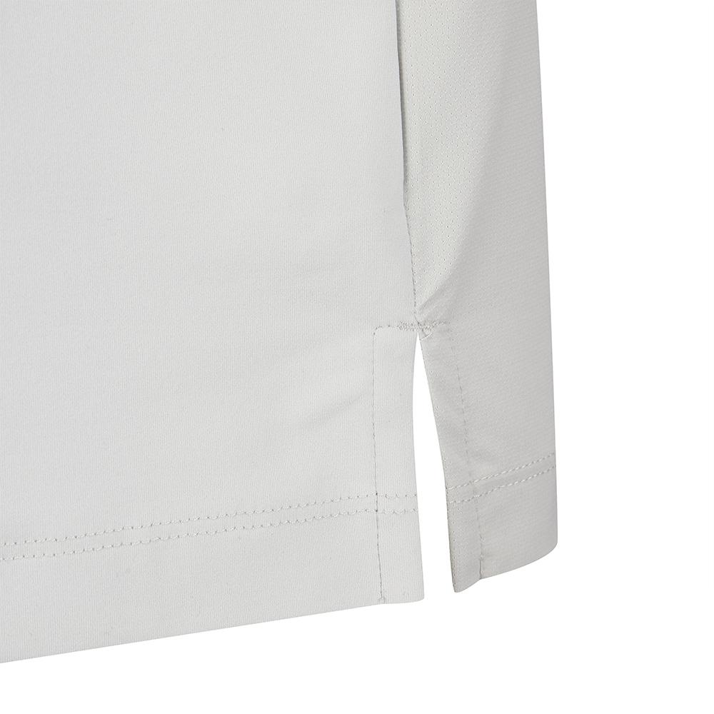 MALBON GOLF Mesh Hybrid Long Sleeve Polo Shirt Light Gray (Man)