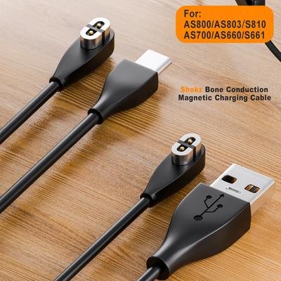 Magnetisches Ladekabel USB /Typ-C Ladekabel Ersatzladekabel für Aftershokz Aeropex AS800/Shokz OpenRun Pro