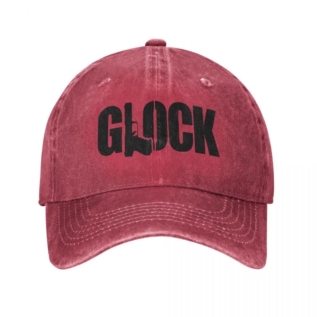 Glock Tactical Shooting Gun Baseball Caps Distressed Denim Snapback Cap Outdoor All Seasons Travel Unstructured Caps Hat