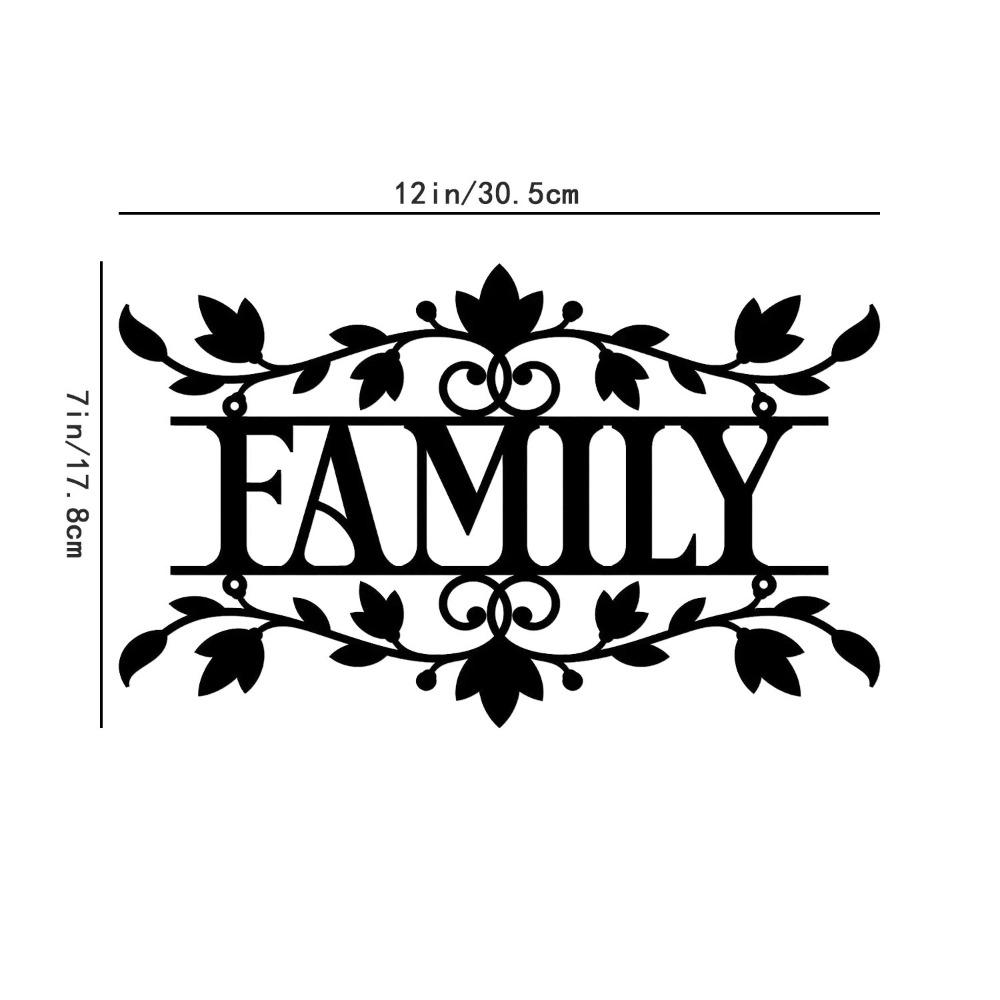 

1 шт. Металлический семейный знак – элегантный настенный декор для столовой, семейное настенное искусство и индивидуальное металлическое семейное слово светло-зеленый