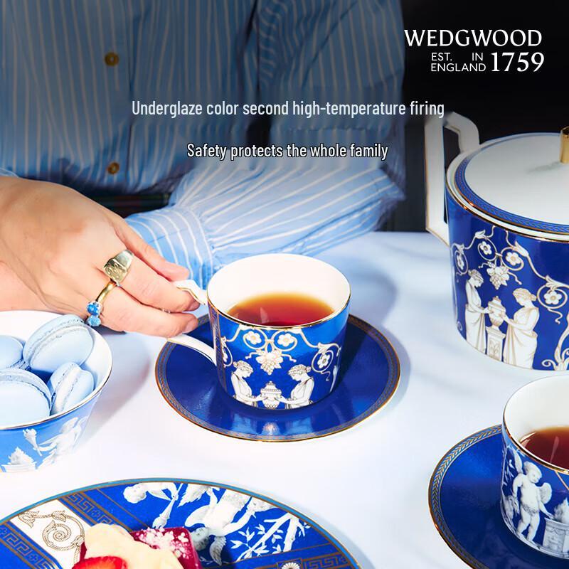 Wedgwood Renaissance Midnight Blue 250ml Coffee Cup & Saucer Set