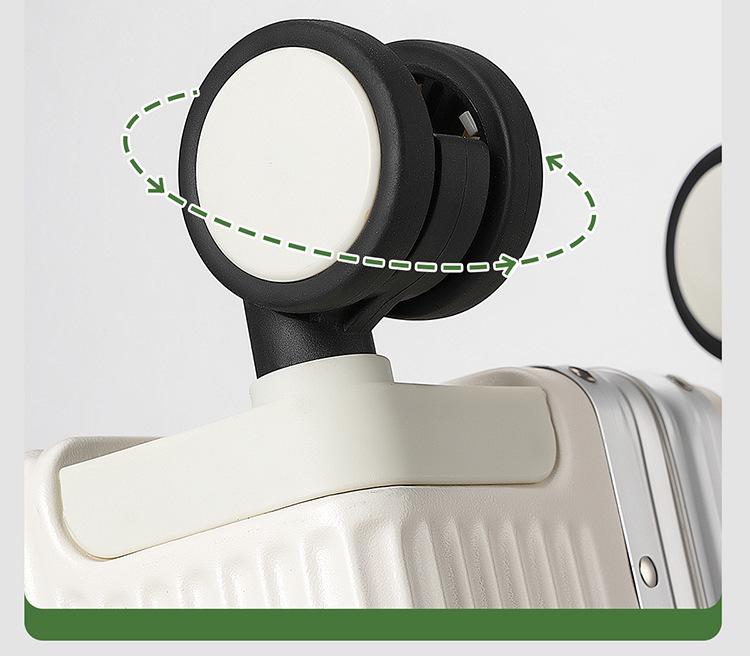 18-Inch Aluminum Carry-On Trolley Suitcase with Front Opening - Compact, Durable for Men, Women, and Students, Free Check-In