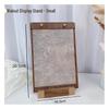 Walnut Wood Manicure Display Stand with Solid Base