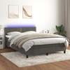 Exclusive House - Slatted Bed Base with LED Mattress Dark Grey 140x200 Cm