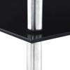 3 Tier Black Glass Display Shelf 30x30x67 Cm