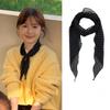 Polka Dot Floral Print Silk Scarf Thin Neck Scarf Hair Band Bag Ribbon For Women Vintage Daily Wear Accessory
