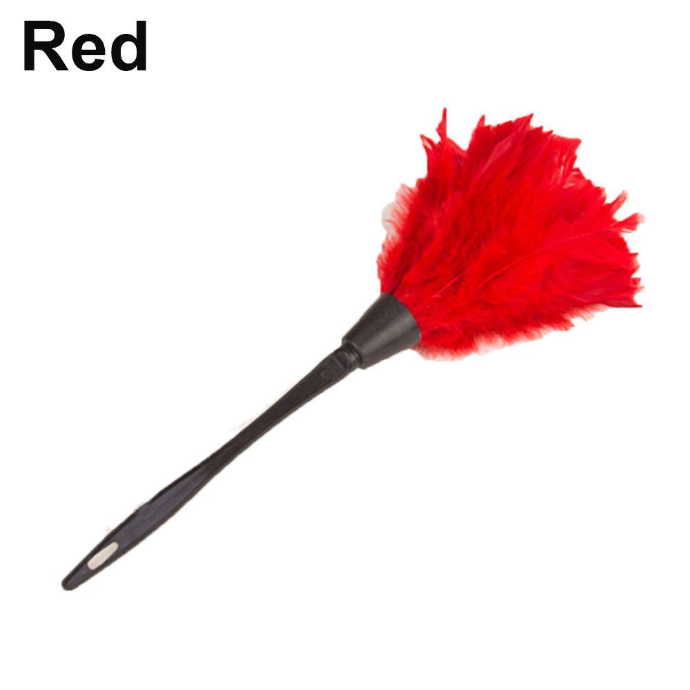 Handhold Anti-static Portable Plastic Handle Turkey Feather Duster Cleaner Home Cleaning