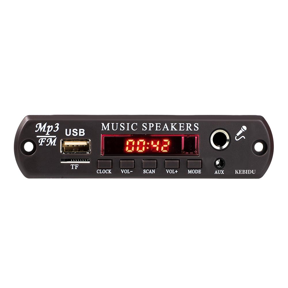 DIY MP3 Decoder Board Bluetooth 5.3 Wireless Handsfree Car Music Player with Microphone Function TF USB Car Audio FM Radio