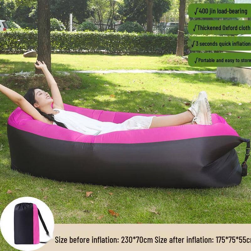 OEING Portable Outdoor Inflatable Lounger Sofa Air Mattress