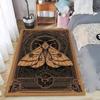Warm Brown Floral Moth Pattern Area Rug Retro Botanical Style Non-Slip Floor Carpet for Living Rooms Home Decor Areas