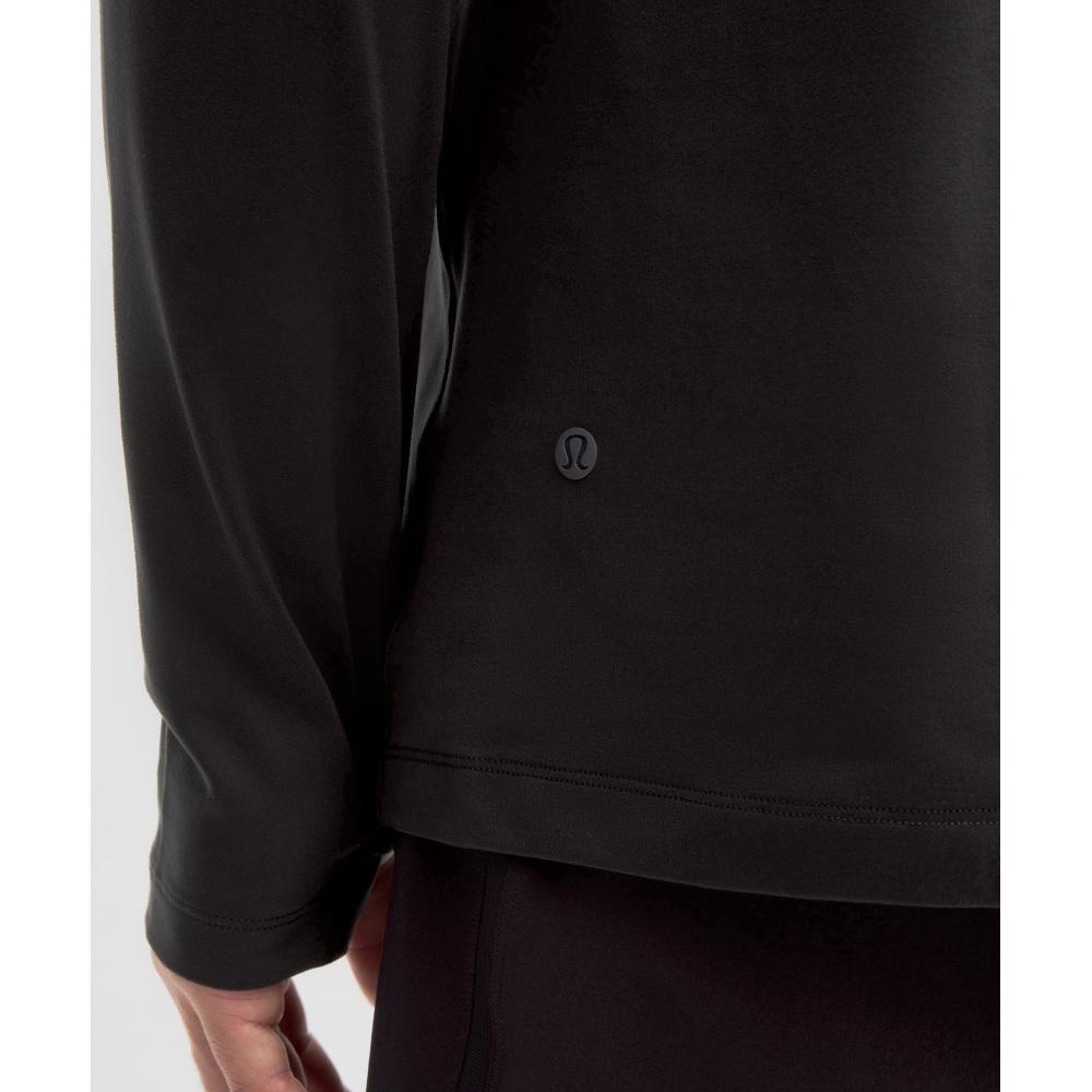 Lullulemon Rulu Fleece Half-Zip Long Sleeve Shirt Blk