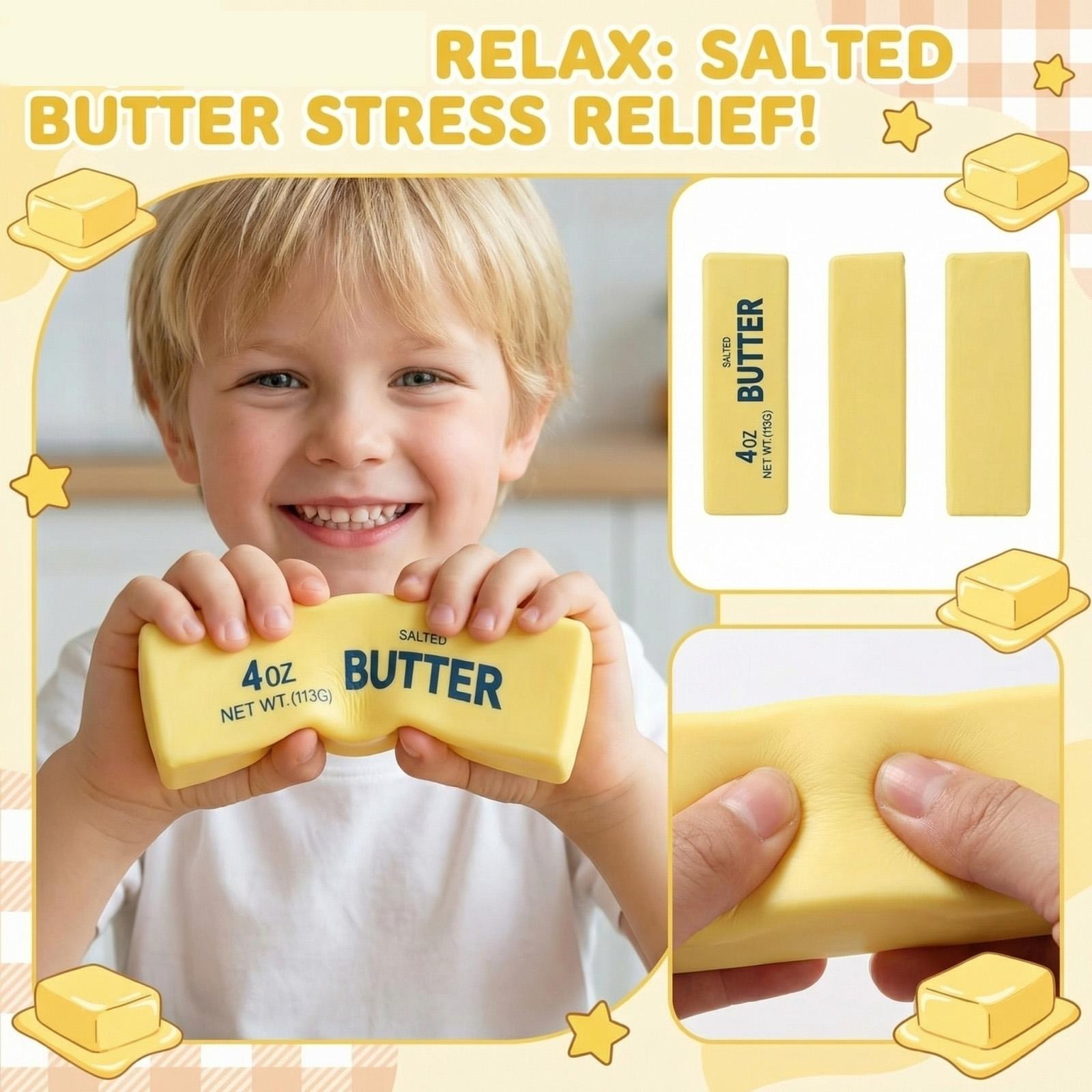 

Wet And Soft Butter Stick, Slow- Stress-relieving Toy For Children. One Size