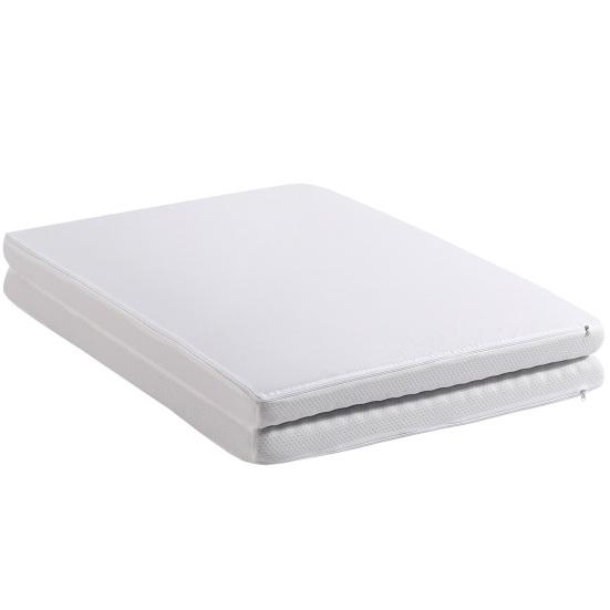 Foldable Mattress, Honeycomb Fabric, Ergonomic, Breathable And Durable, Compression Packaging, Multi-Purpose Mat, Hardness H3, 23D Sponge, White,