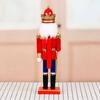 Decorative 36cm King Nutcrackers with Royal Scepter Wood Figurine Christmas Puppet Toy Collectible Ornament Gift